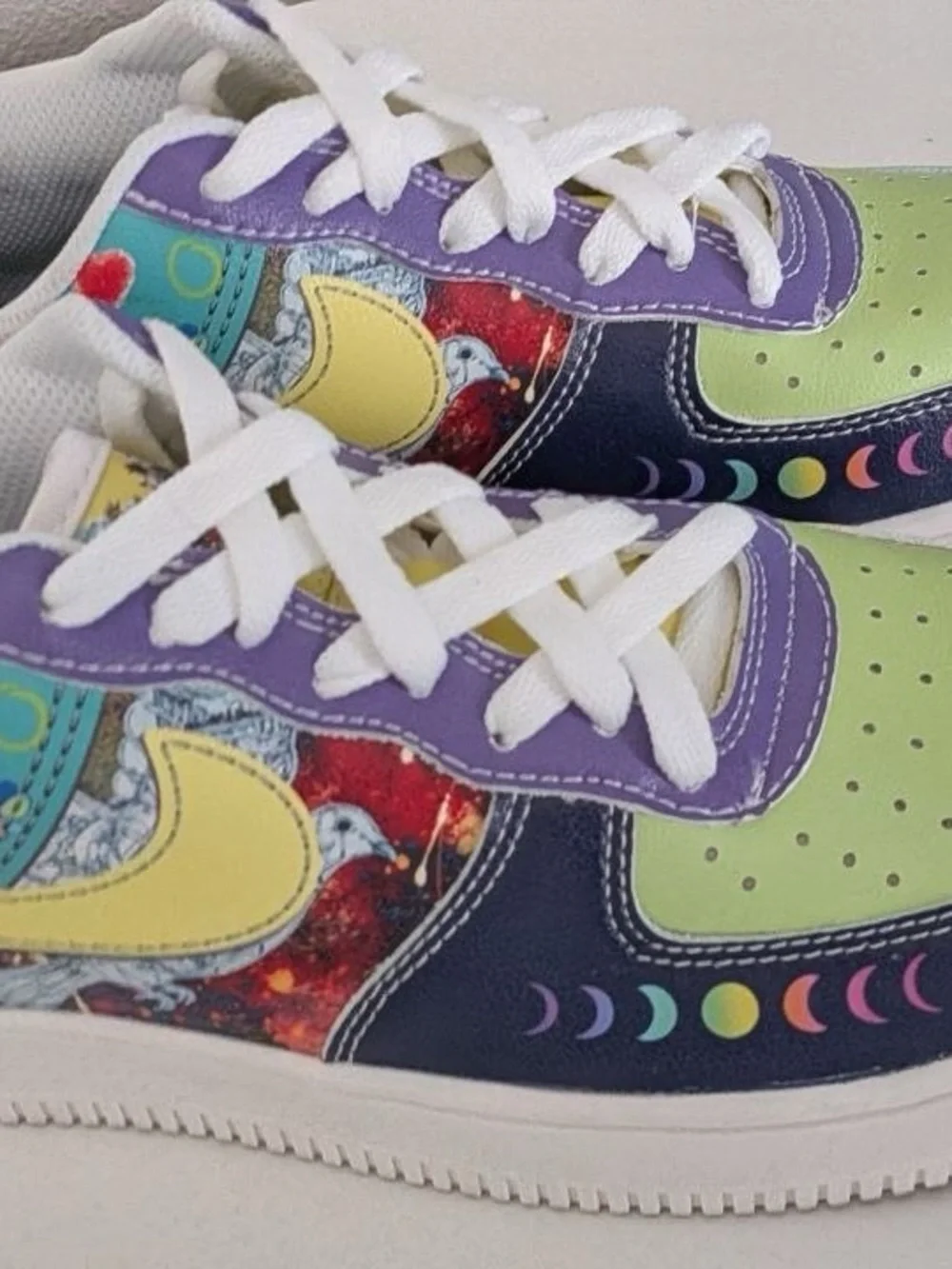 Nike Multicolor Sneakers - Green, Purple & Pink